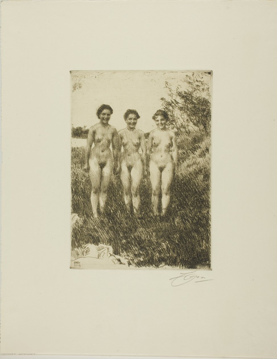Tre systrar av Anders Leonard Zorn
