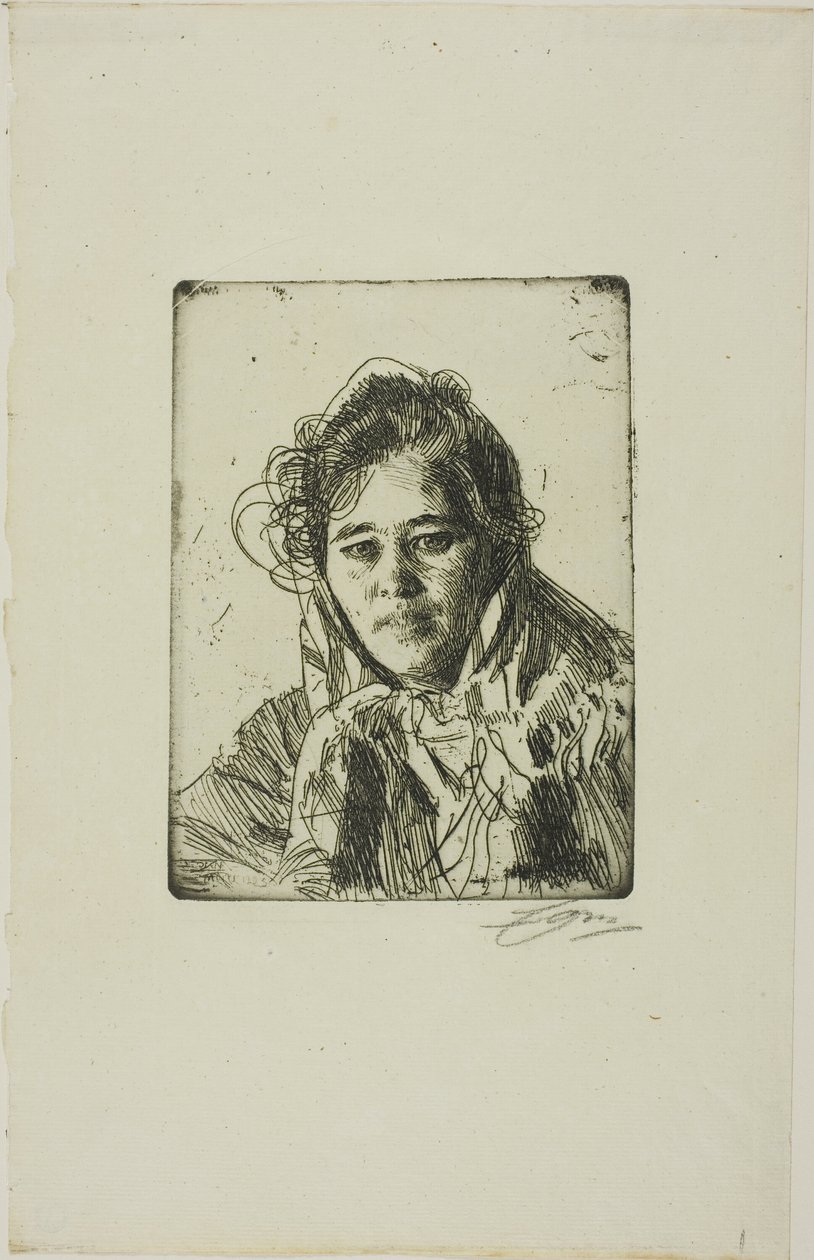 Ung flicka från Mora (Kråkbergs Anna) av Anders Zorn