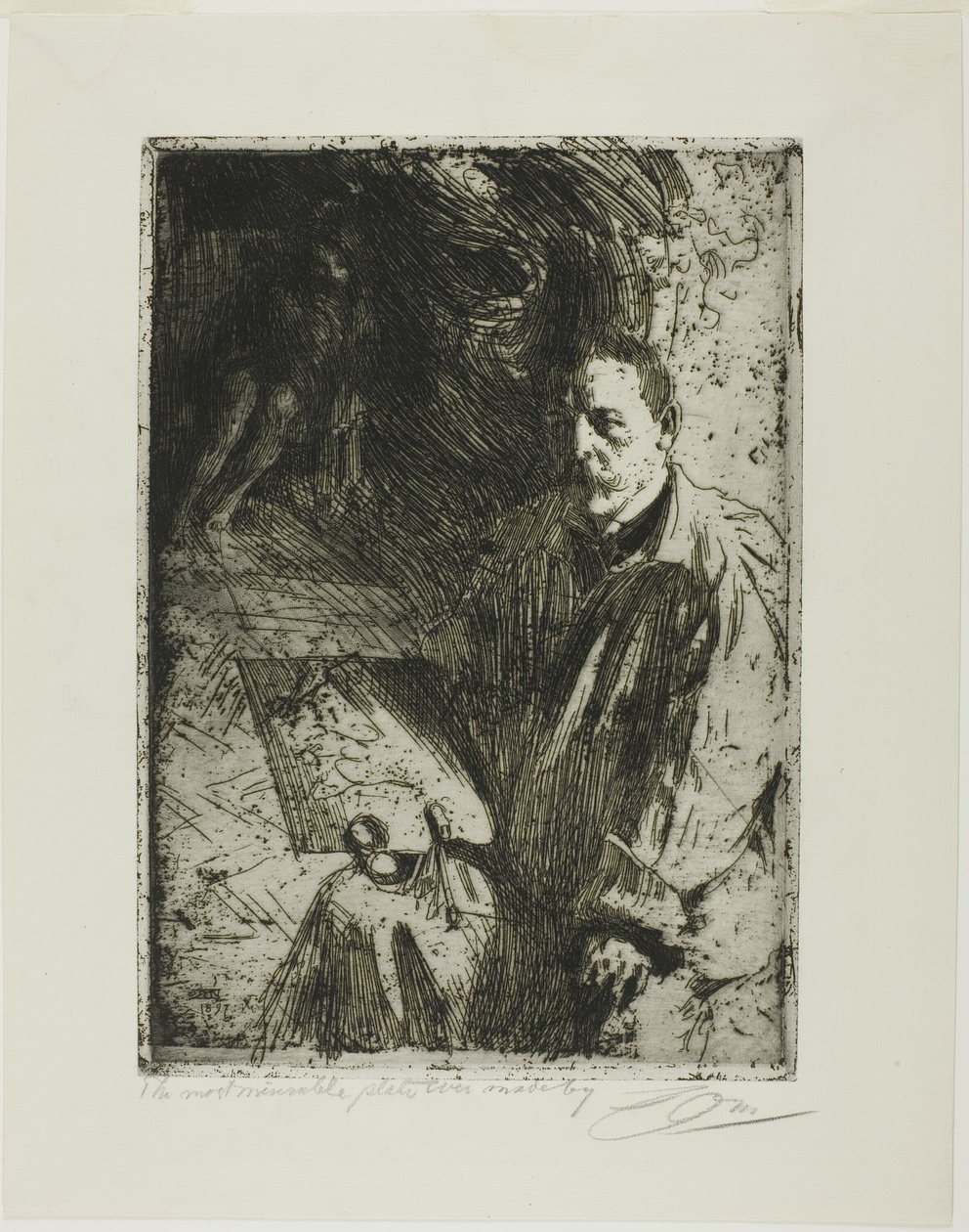 Zorn och hans modell av Anders Leonard Zorn