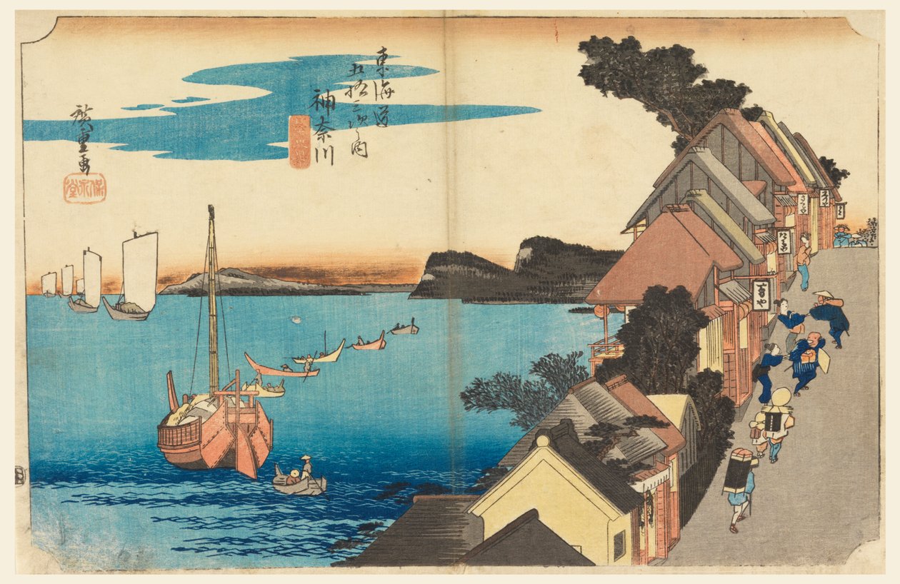 Dra l och p view w, medlem av femtiotre S tachi ljud s av te urbane lägre d av Ando Hiroshige