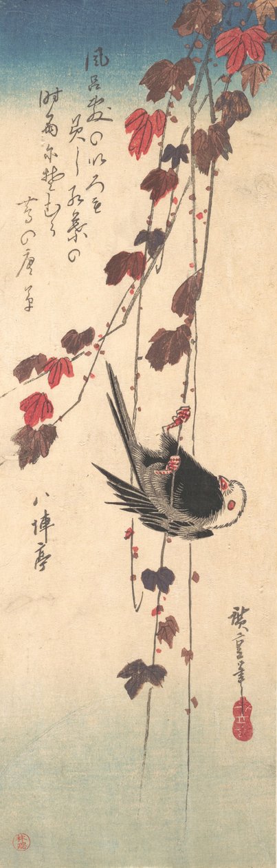 Långmes på höstmurgröna, ca. 1835., ca. 1835. av Ando Hiroshige