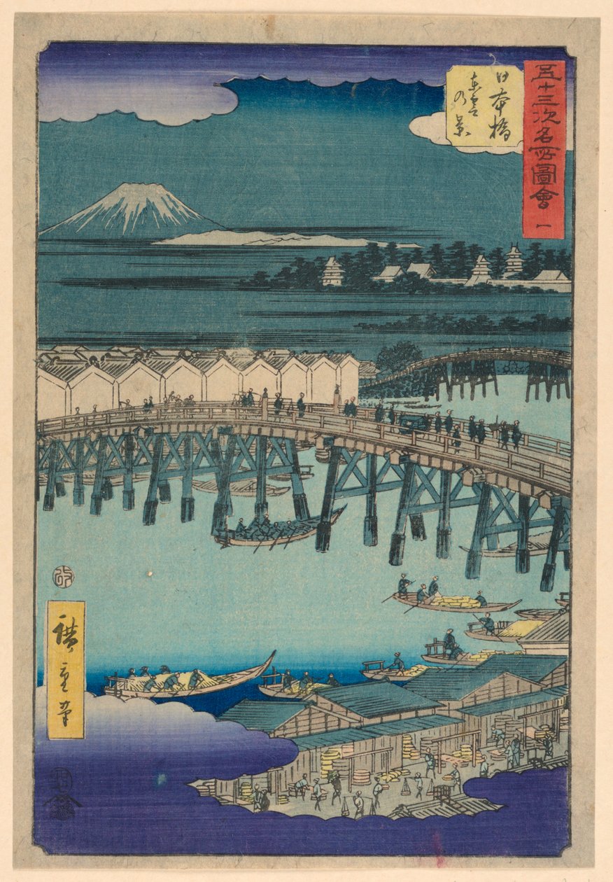 Nihonbashi från serien 53 Stations of Tokaido av Ando Hiroshige