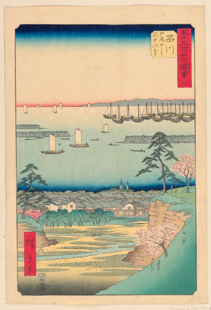 Shinagawa från serien 53 Stations of Tokaido av Ando Hiroshige