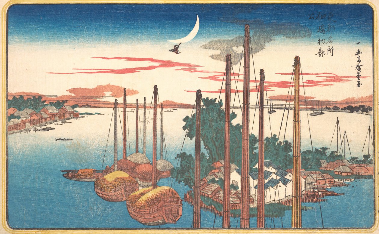 Årets första sång om göken i Tsukudajima, 1831., 1831. av Ando Hiroshige