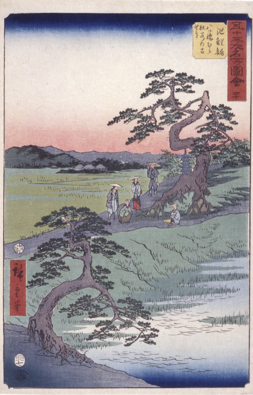 Chiryj (träblock i färg) av Ando or Utagawa Hiroshige