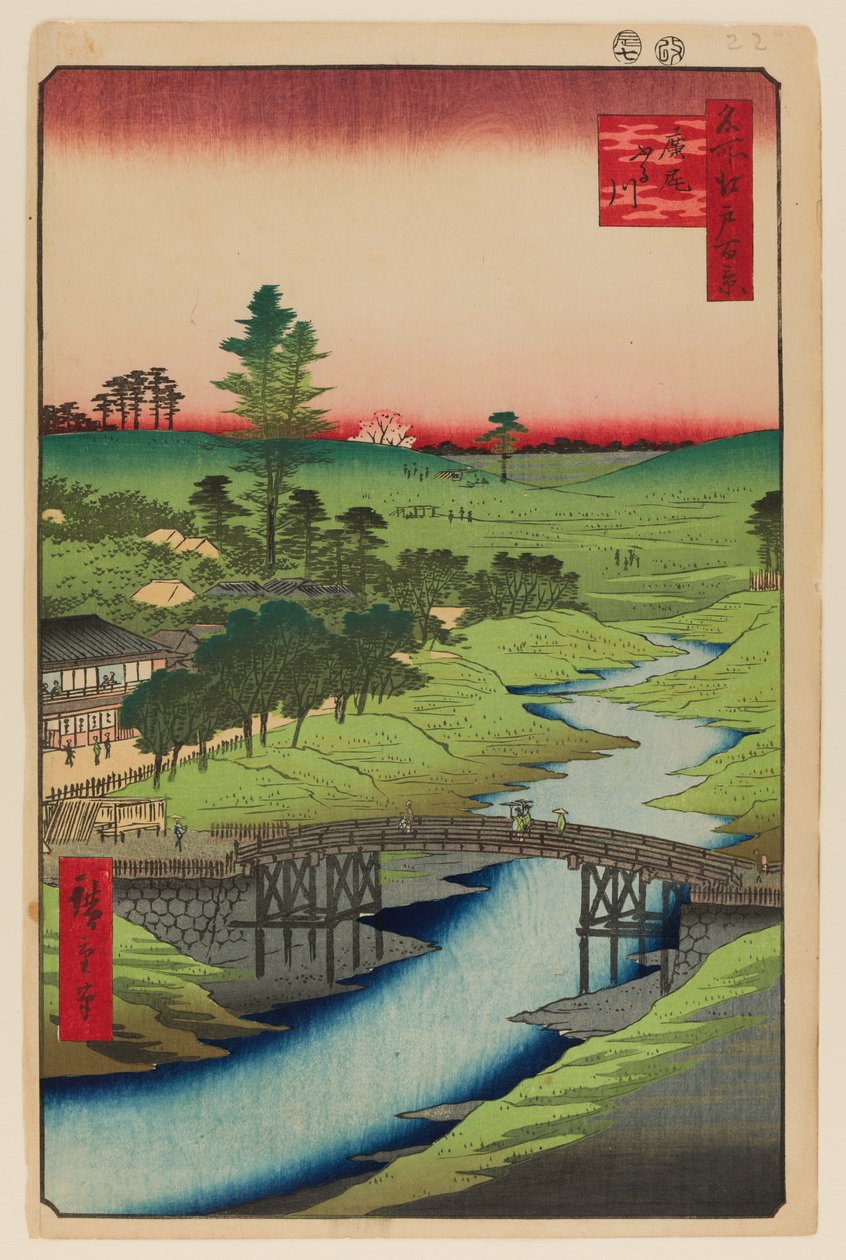 Furukawa River, Hiroo av Ando or Utagawa Hiroshige