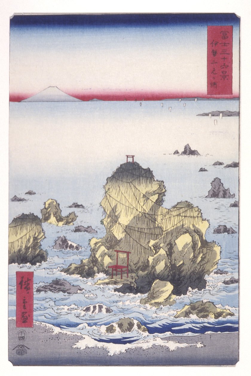 Bucht von Futami in Ise (Ise Futamigaura) von Ando or Utagawa Hiroshige