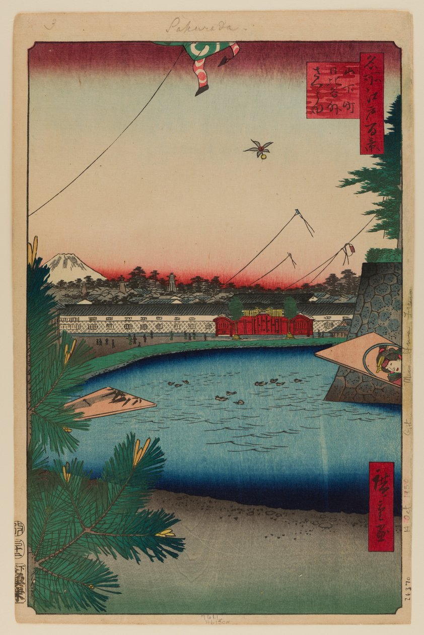 Hibiya och Soto-Sakurada från Yamashita-Cho av Ando or Utagawa Hiroshige