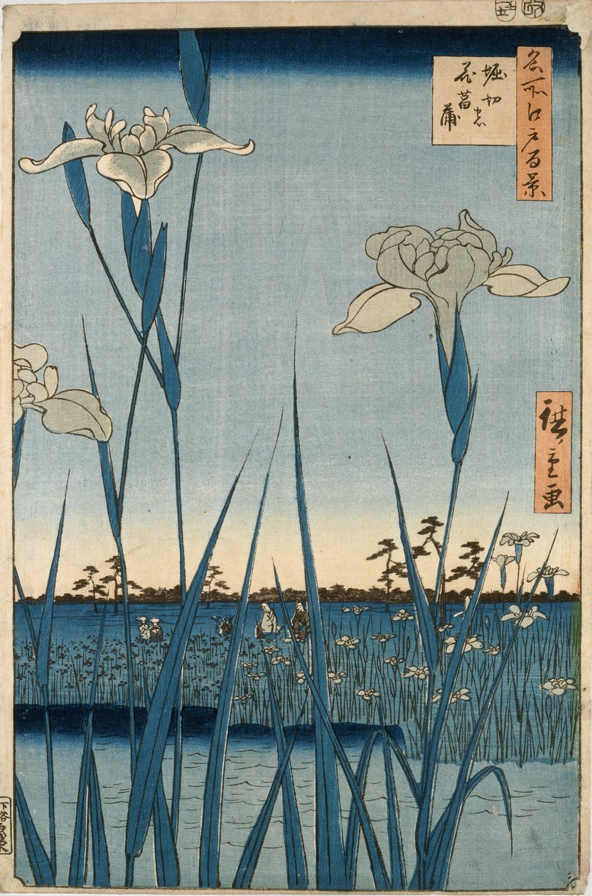 Horikiri s är elektrisk av Ando or Utagawa Hiroshige