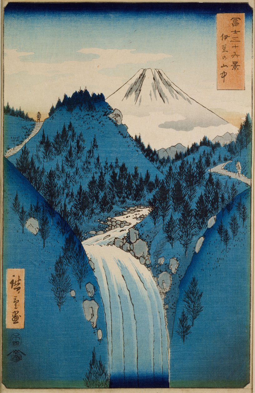 I bergen i Izu-provinsen av Ando or Utagawa Hiroshige