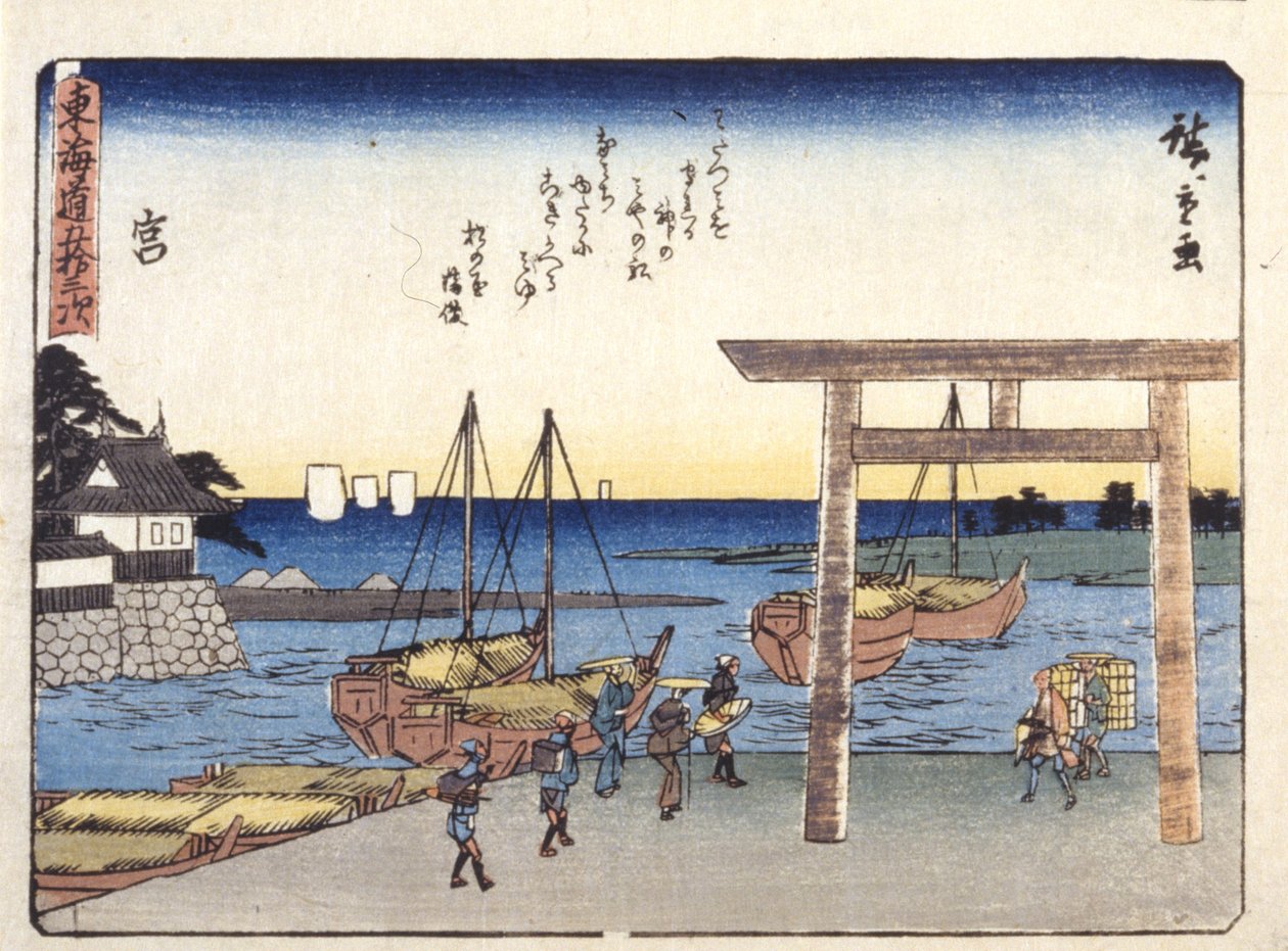 Hundra av Ando or Utagawa Hiroshige