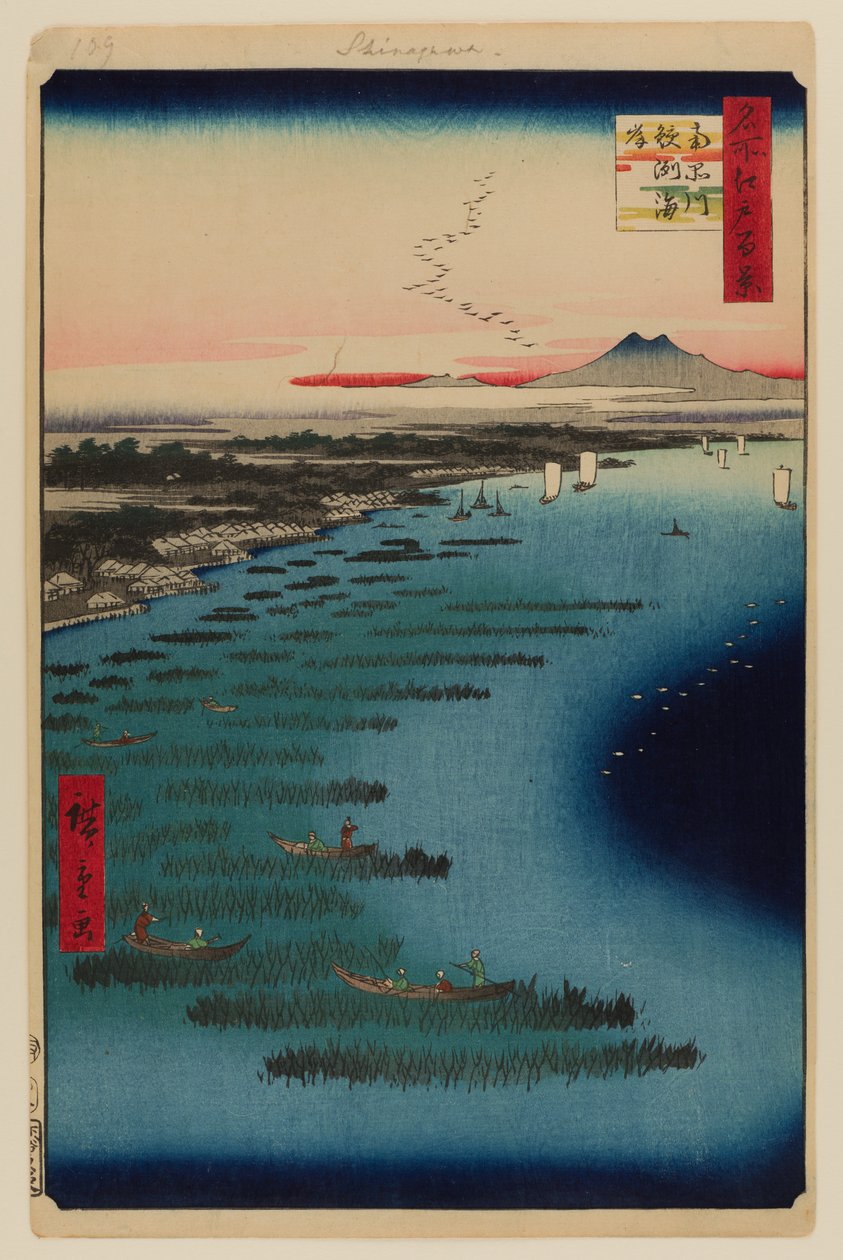 Minami-Shinagawa och Samezu-kusten av Ando or Utagawa Hiroshige