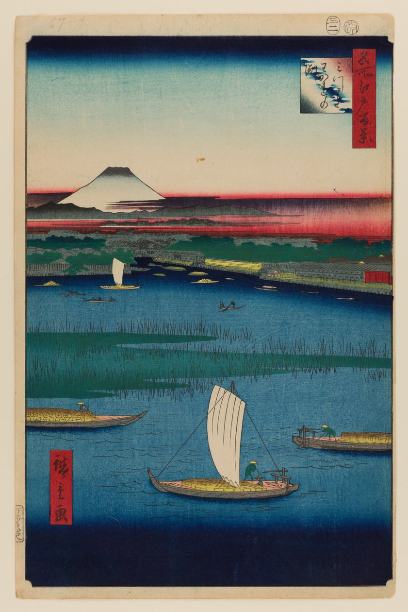 Mitsumata Wakarenofuchi av Ando or Utagawa Hiroshige