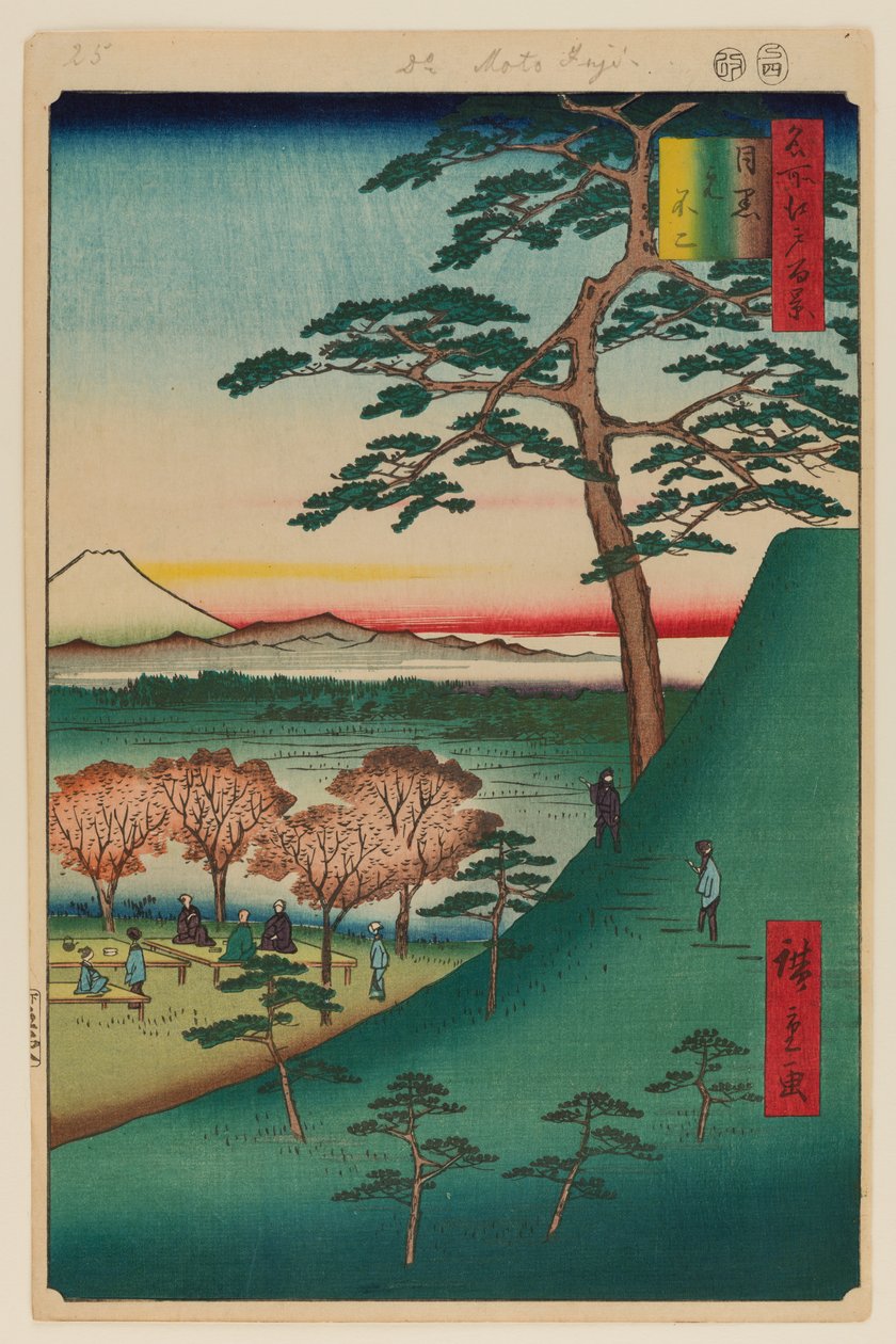 Original Fuji, Meguro av Ando or Utagawa Hiroshige