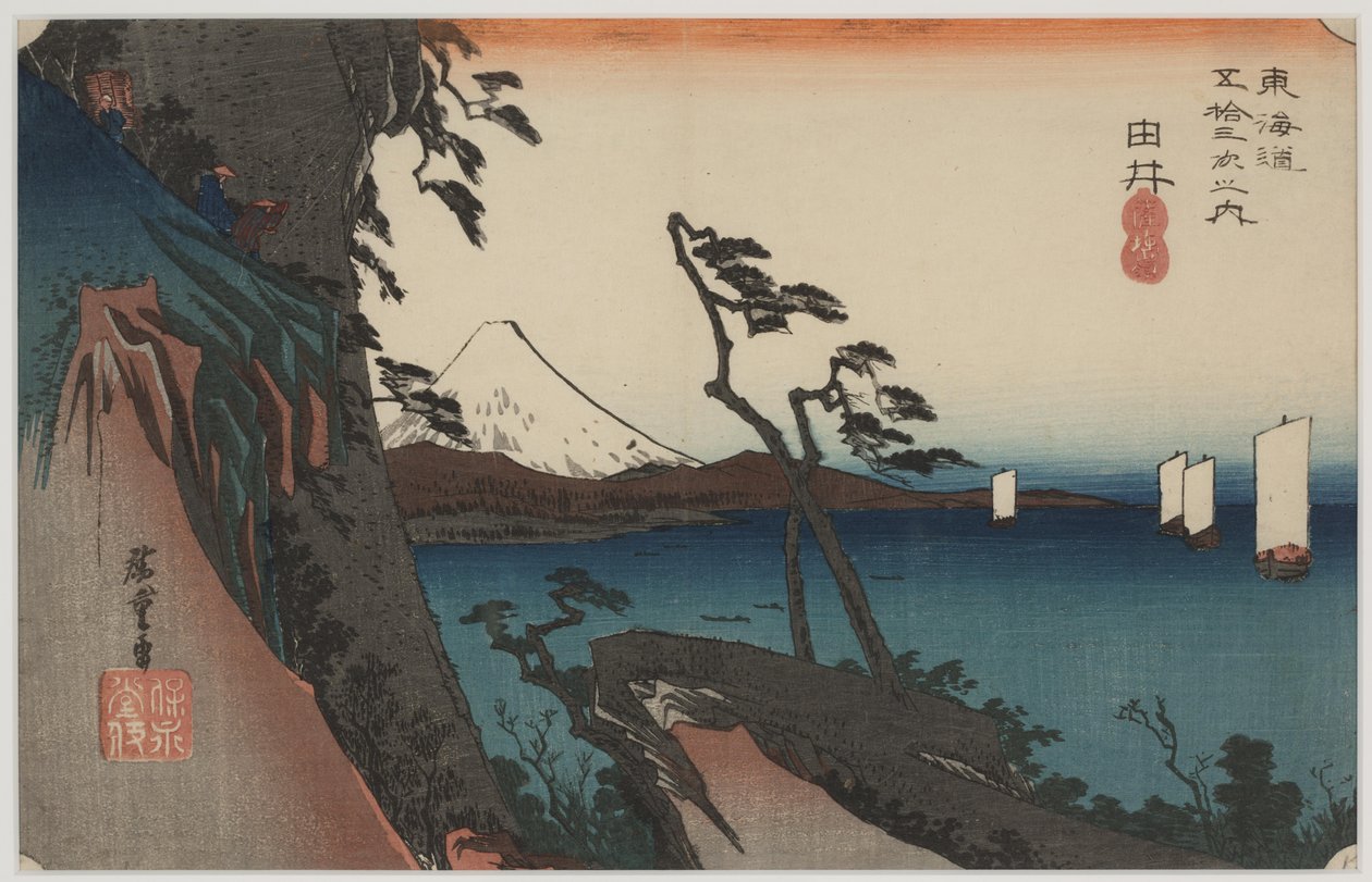 kraftpass av Ando or Utagawa Hiroshige