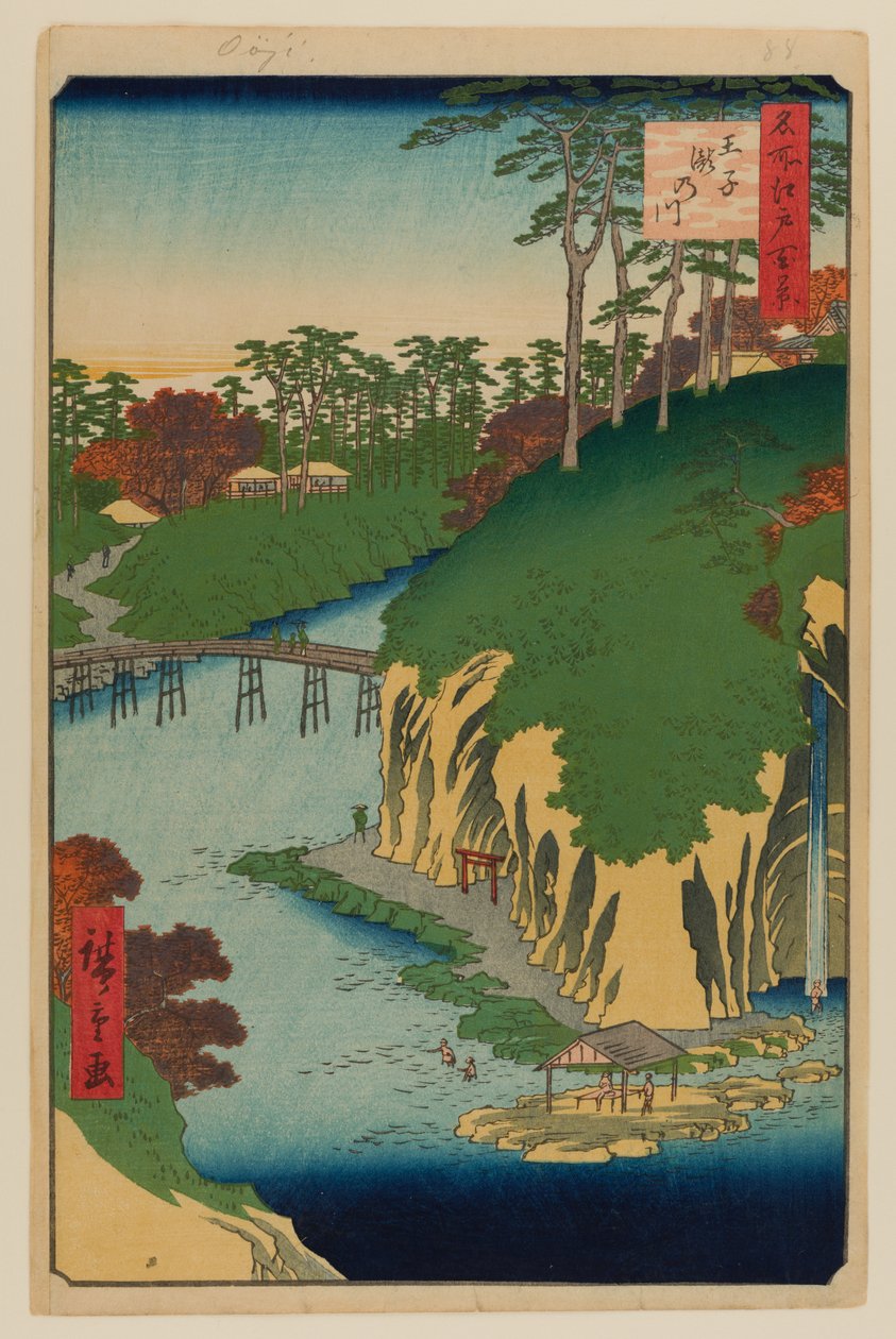 Takinogawa, Oji av Ando or Utagawa Hiroshige