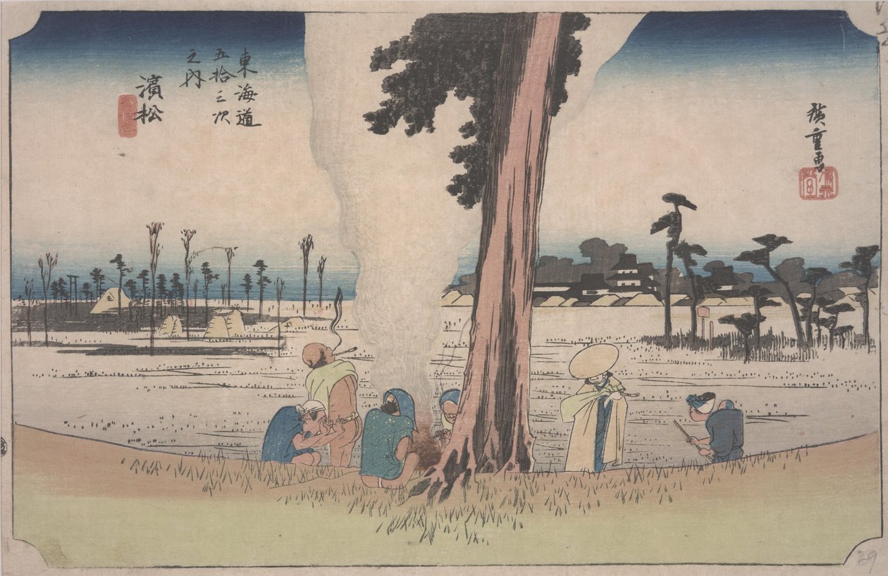 Vinterscen av Ando or Utagawa Hiroshige