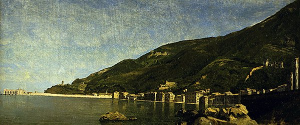 Castellamare, nära Neapel (olja på duk) av André (attr. to) Giroux