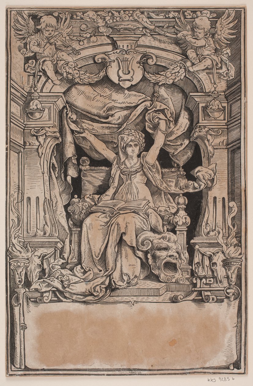 Titelsida och vinjett för en upplaga av "Faust", München 1884 av André Bork