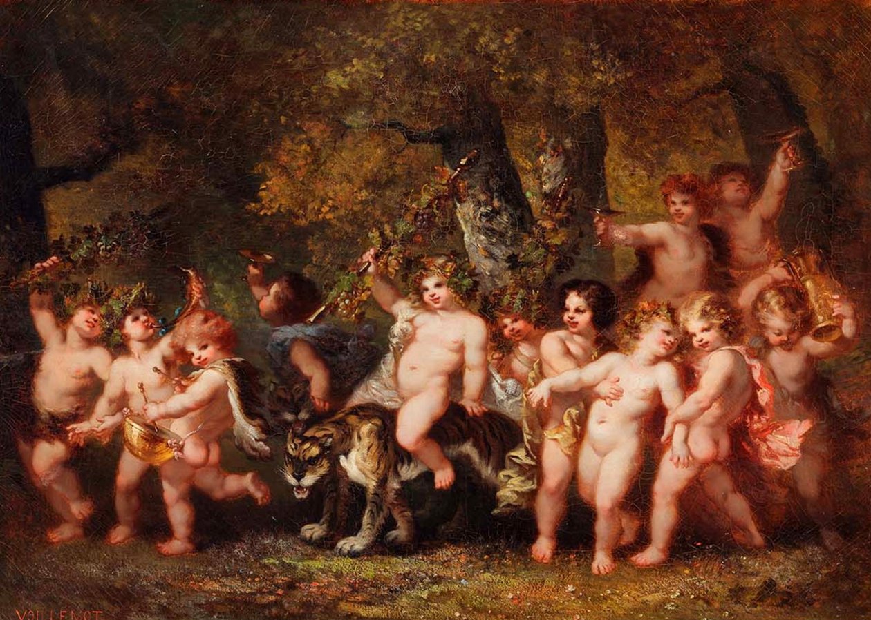 Bacchus barndom av André Charles Voillemot