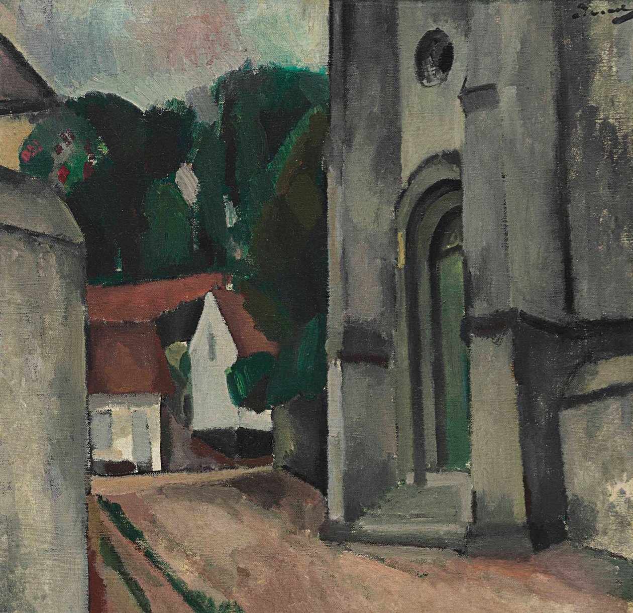 Kyrkan i Crécy-en-Brie av Andre Derain