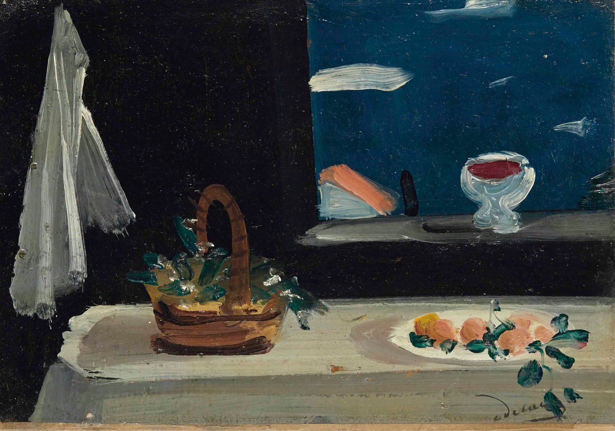 STILLEBEN PÅ SVART BAKGRUND av Andre Derain