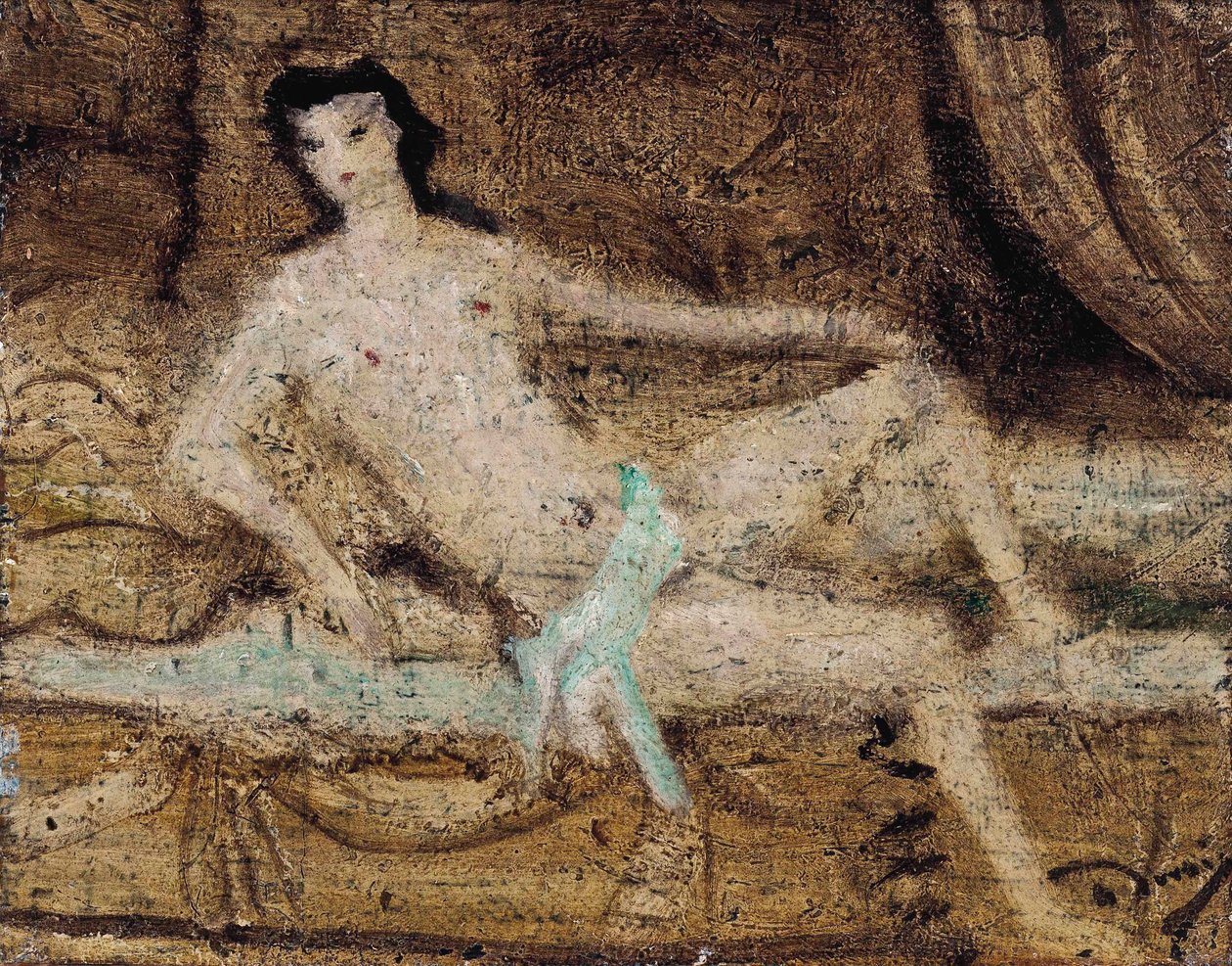 Naken liggande på en soffa av Andre Derain