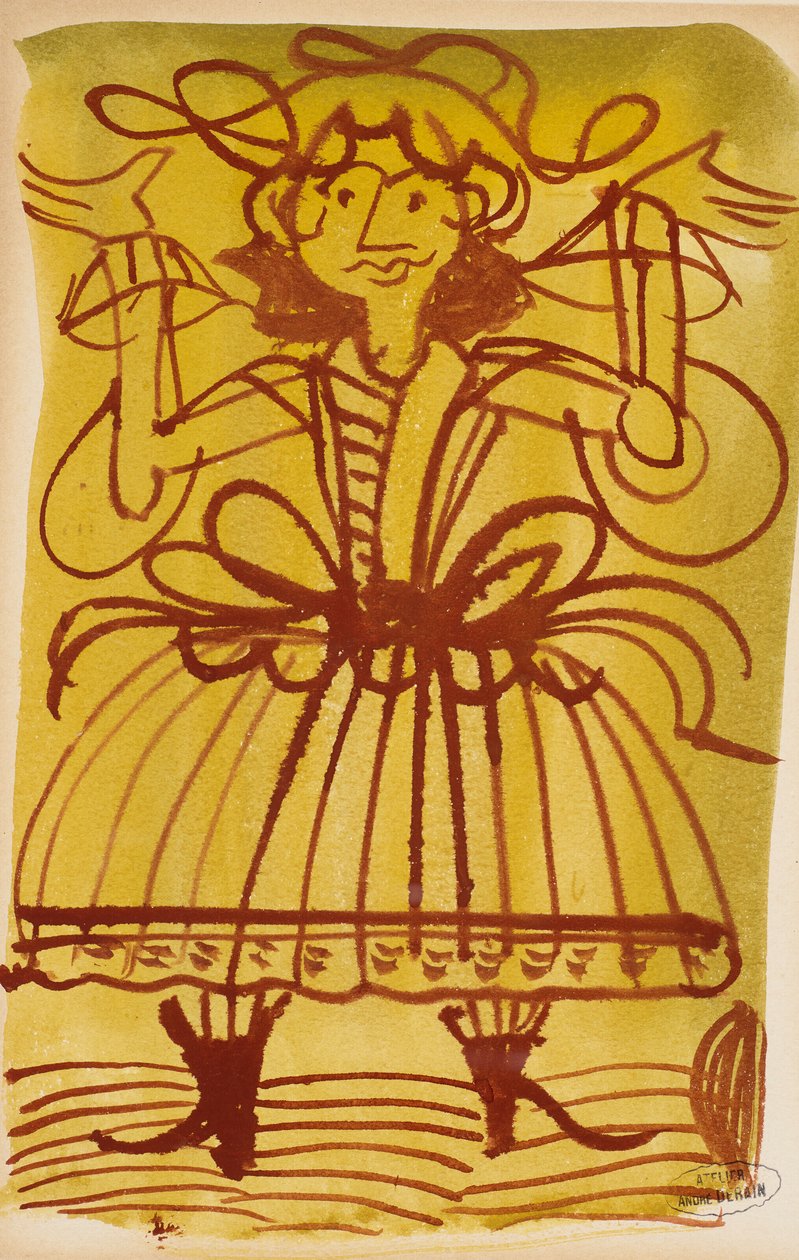 Karaktär med höjda armar av Andre Derain