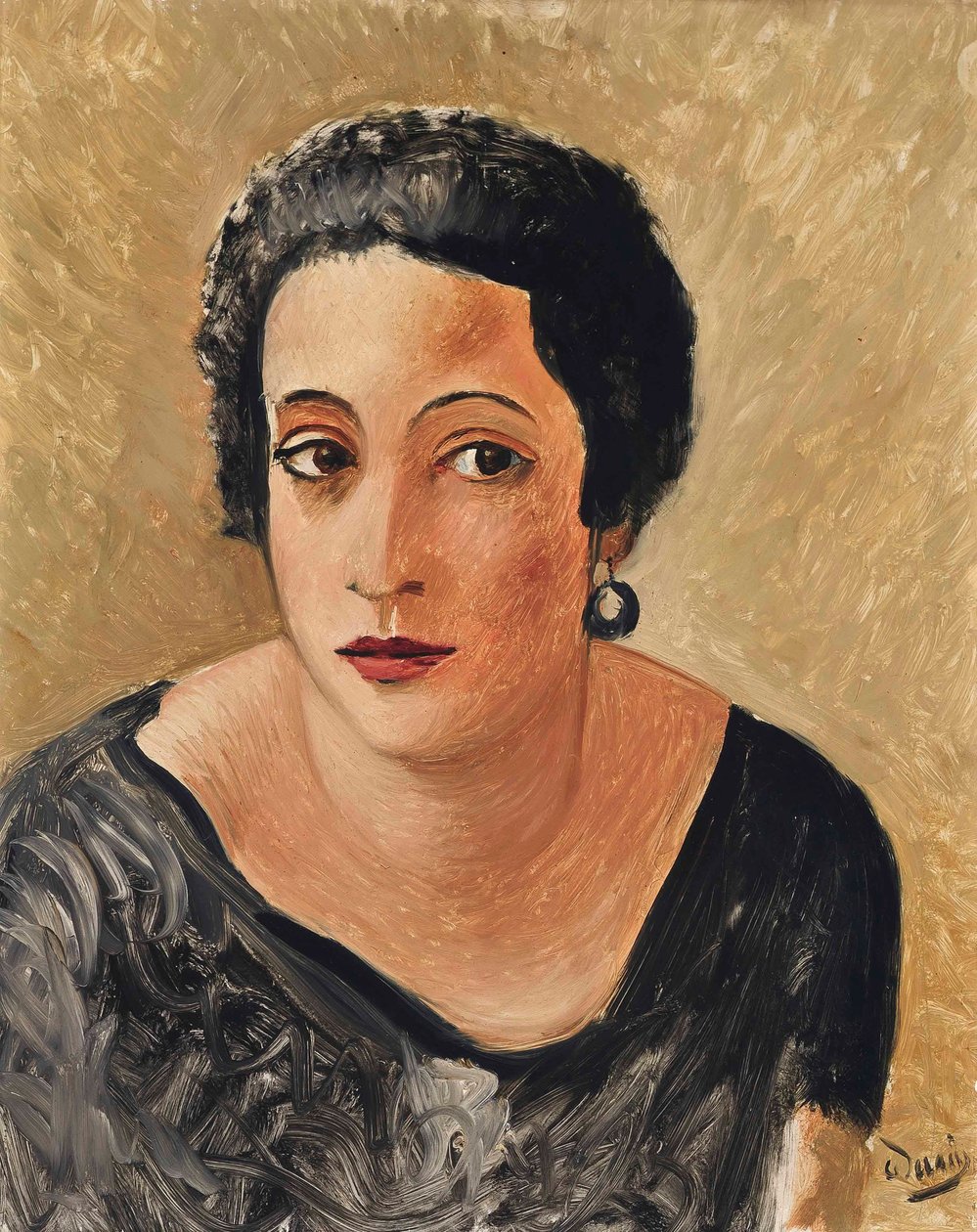 Porträtt av Madame Francis Carco av Andre Derain