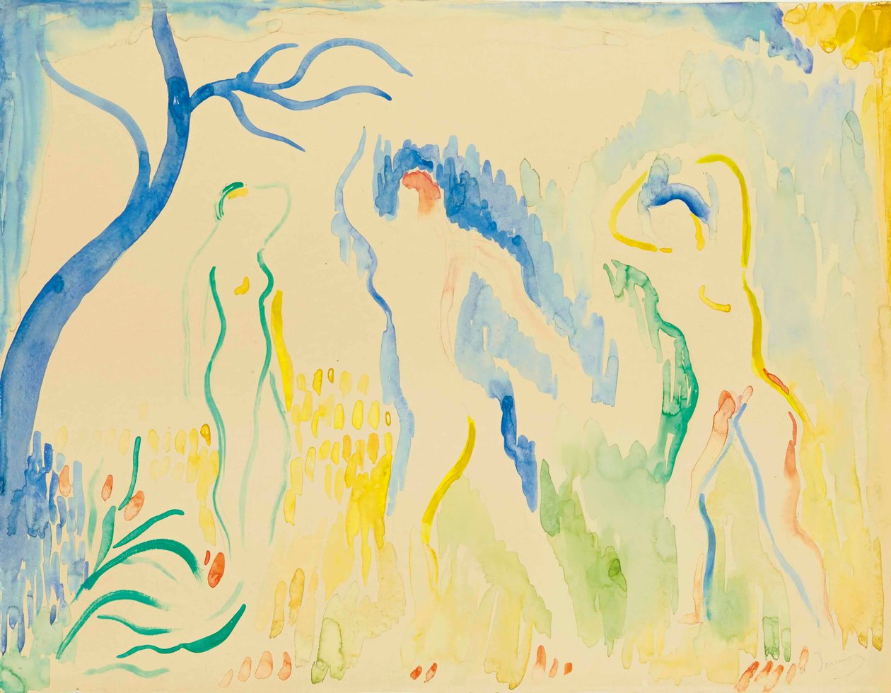 Tre badande av Andre Derain