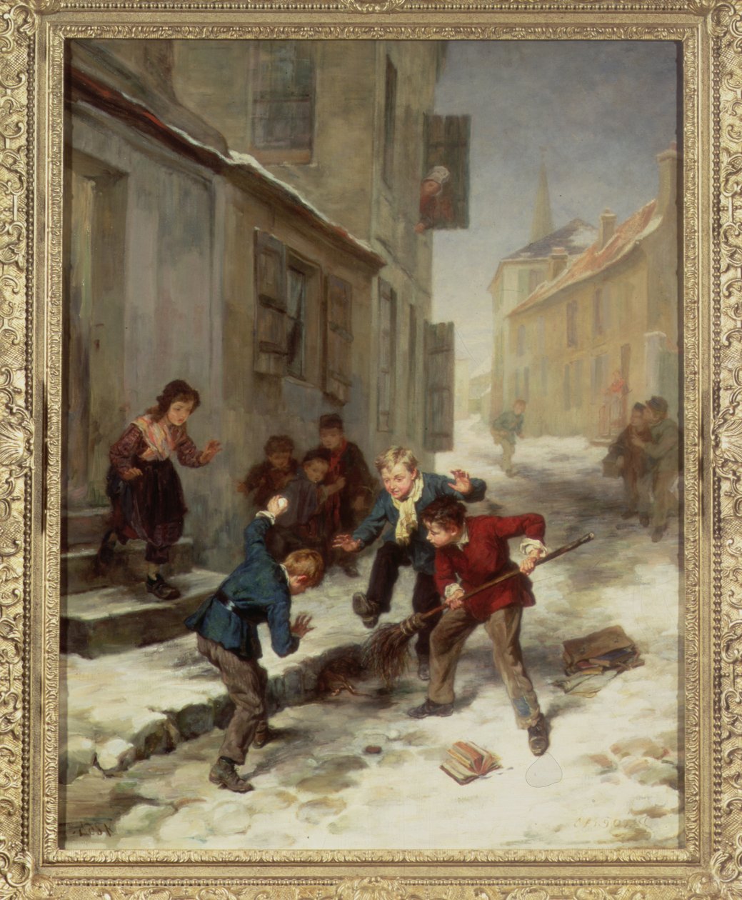 Barn som jagar en råtta av André Henri Dargelas