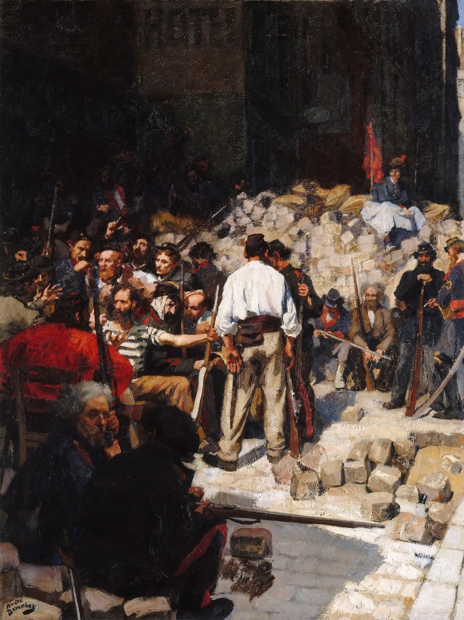 Barrikaden, Pariskommunen, maj 1871 av André Victor Édouard Devambez