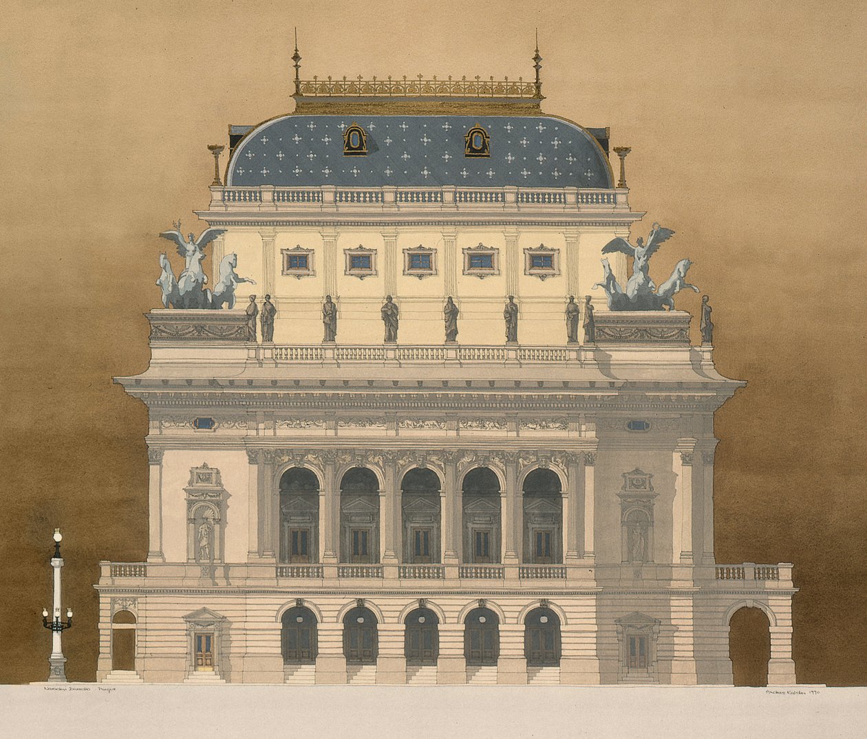 Nationalteatern, Prag, Tjeckien av Andras Kaldor