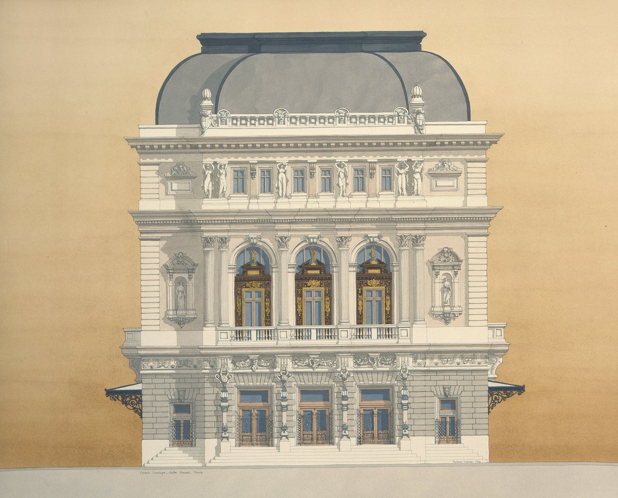 Opera Comique, Salle favart, Paris, Frankrike av Andras Kaldor