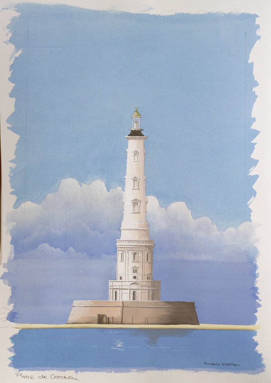 Corduan-fyren, Pointe de Grave, Gironde, Frankrike av Andras Kaldor