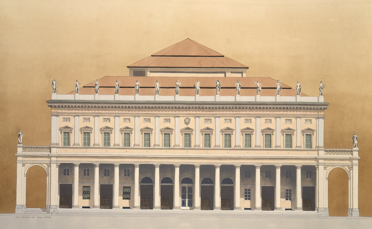 Valli stadsteater, Reggio Emilia, Italien av Andras Kaldor