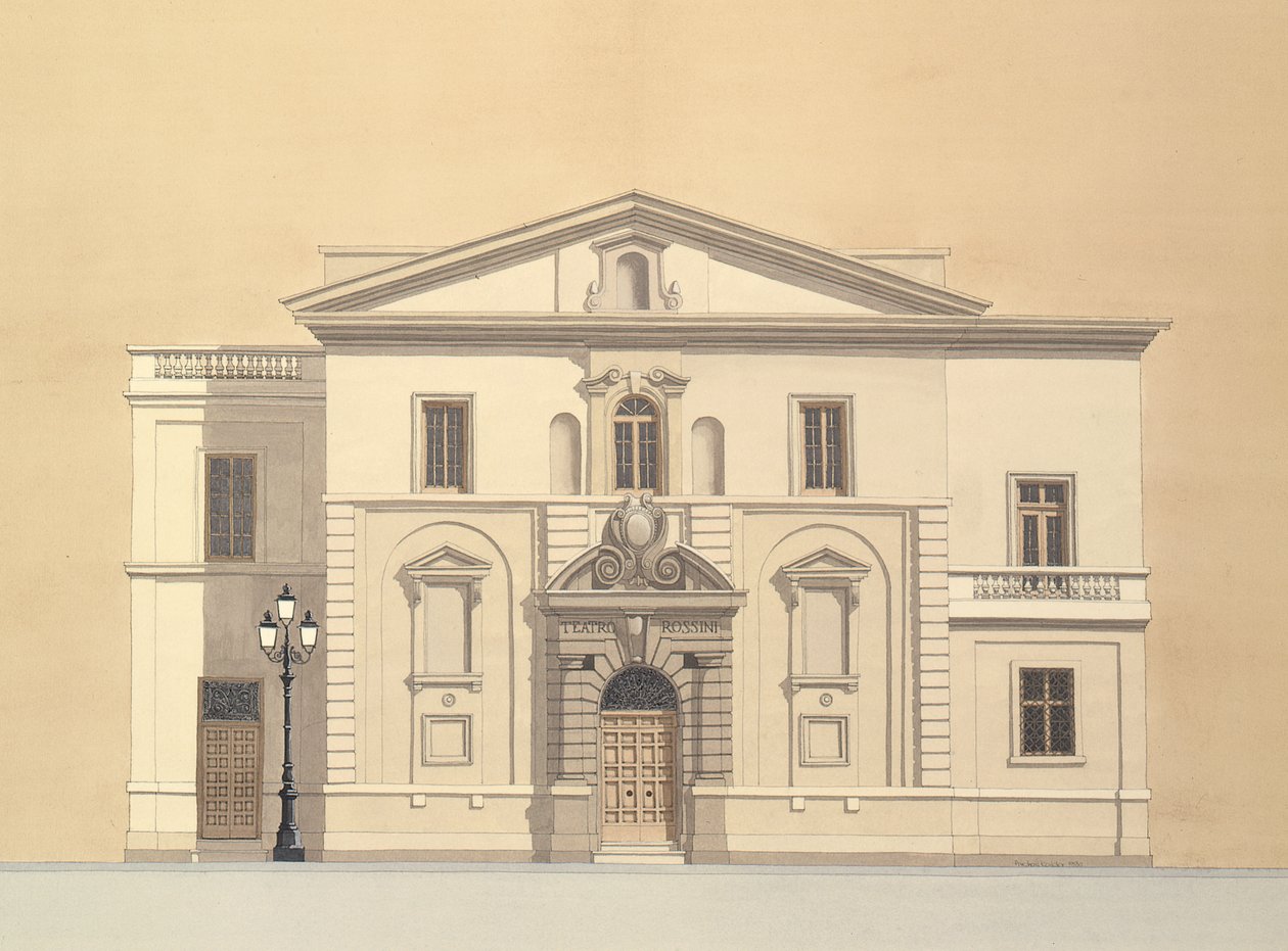 Rossini-teatern, Pesaro, Italien av Andras Kaldor