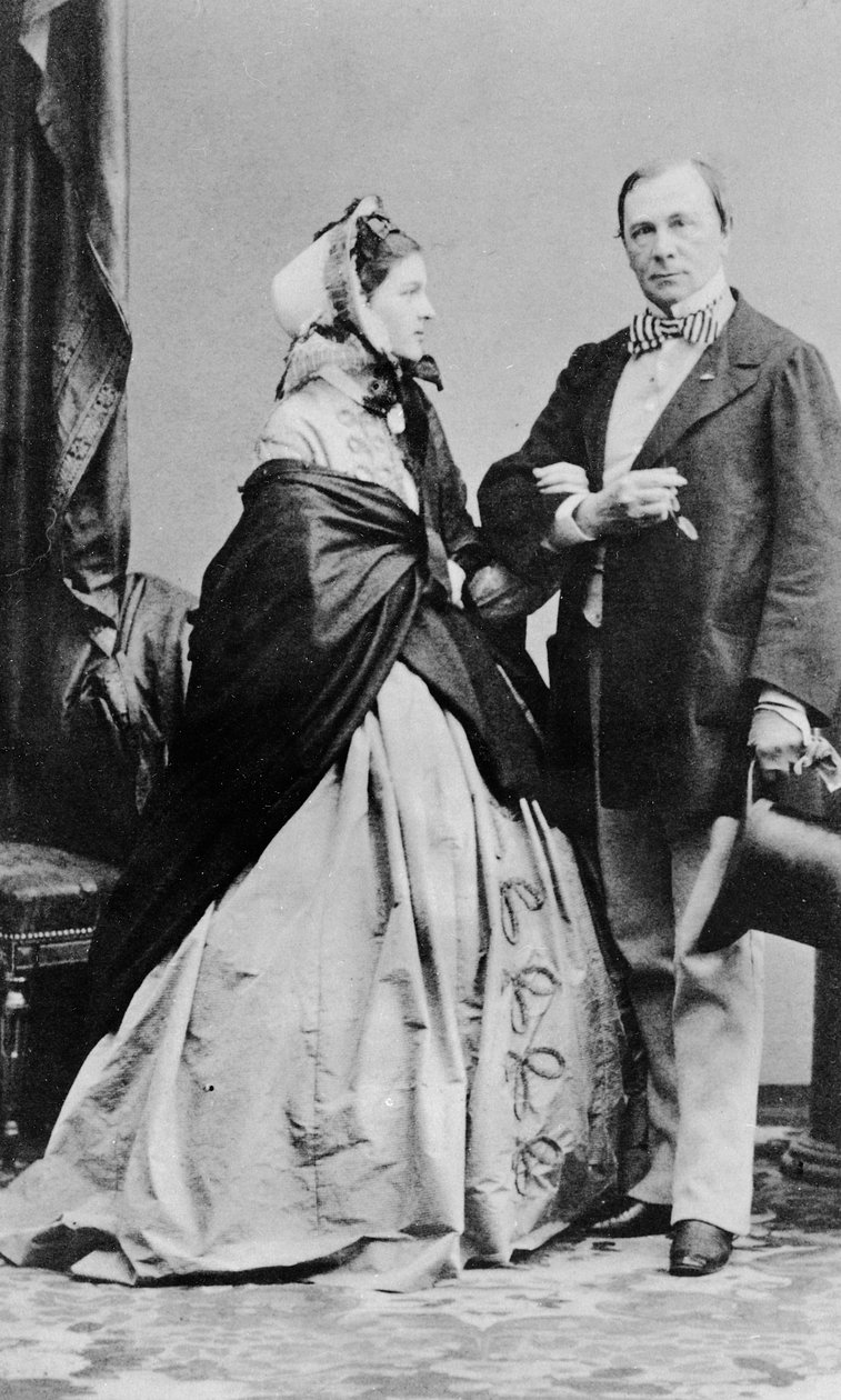 Emile de Girardin och hans hustru Delphine Gay, ca 1850 av Andre Adolphe Eugene Disderi