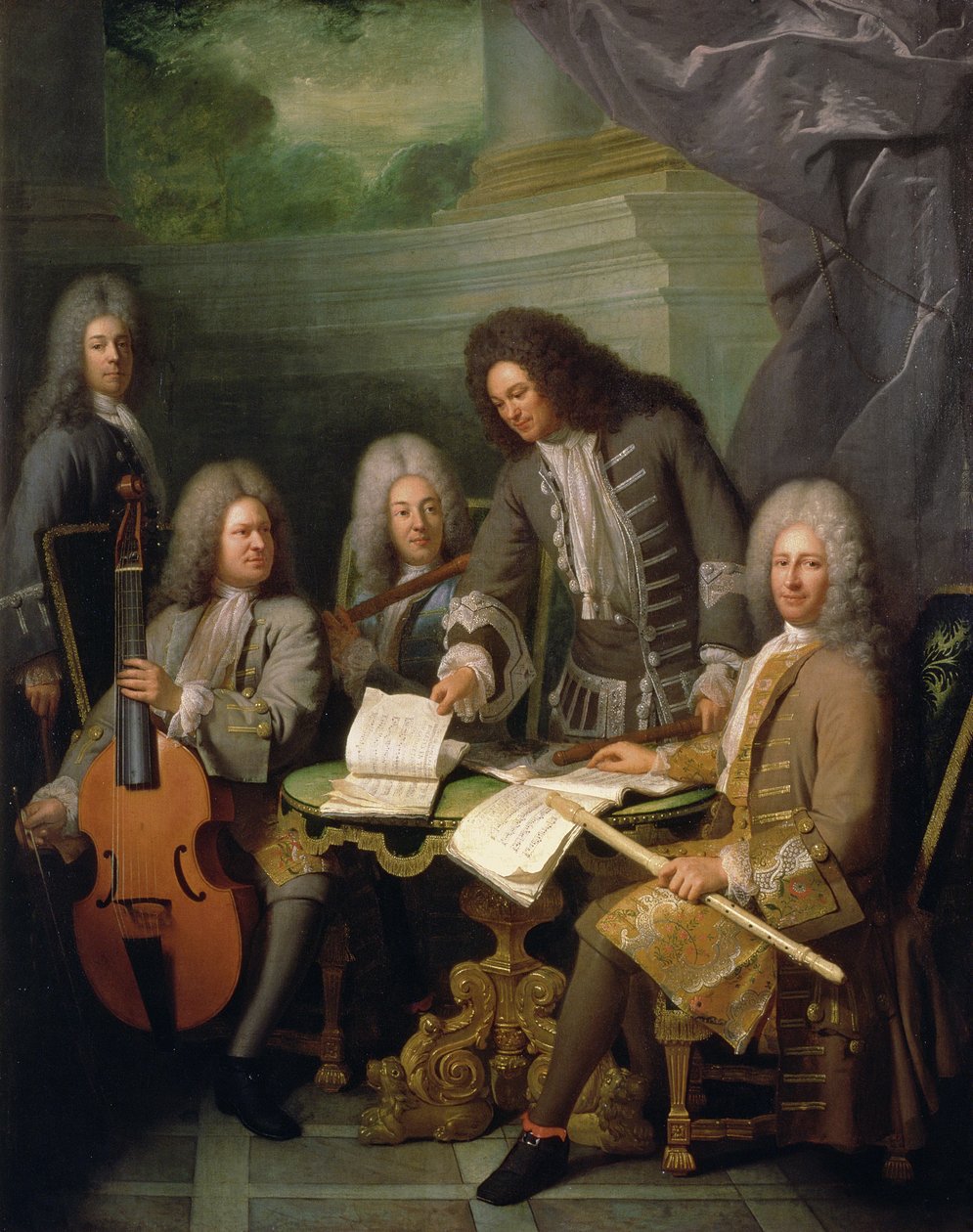 La Barre och andra musiker, ca 1710 av Andre Bouys