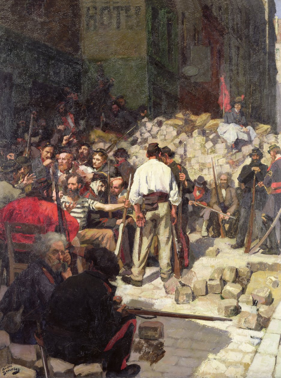 Barrikaden eller väntan 1871 av Andre Devambez