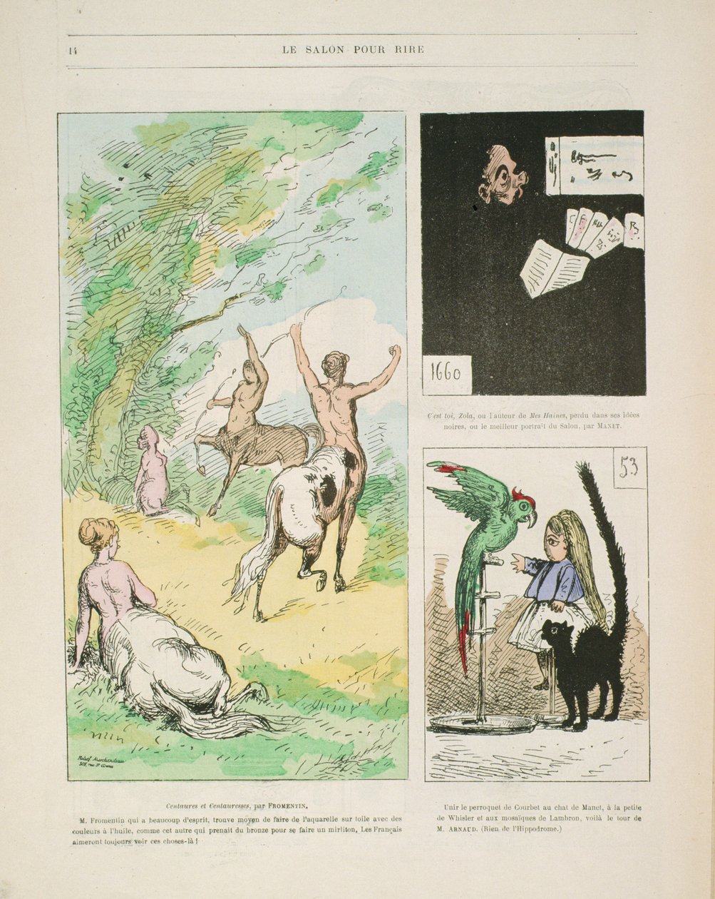 "Le Salon Pour Rire", från Gill-Revue, 1868 av Andre Gill