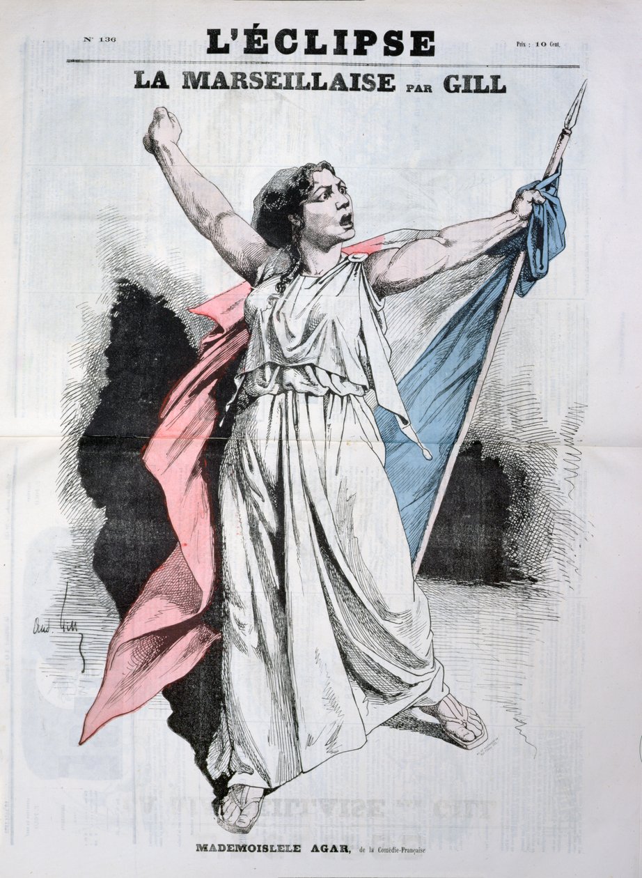 Mlle Agar sjunger Marseillaise, från framsidan av 