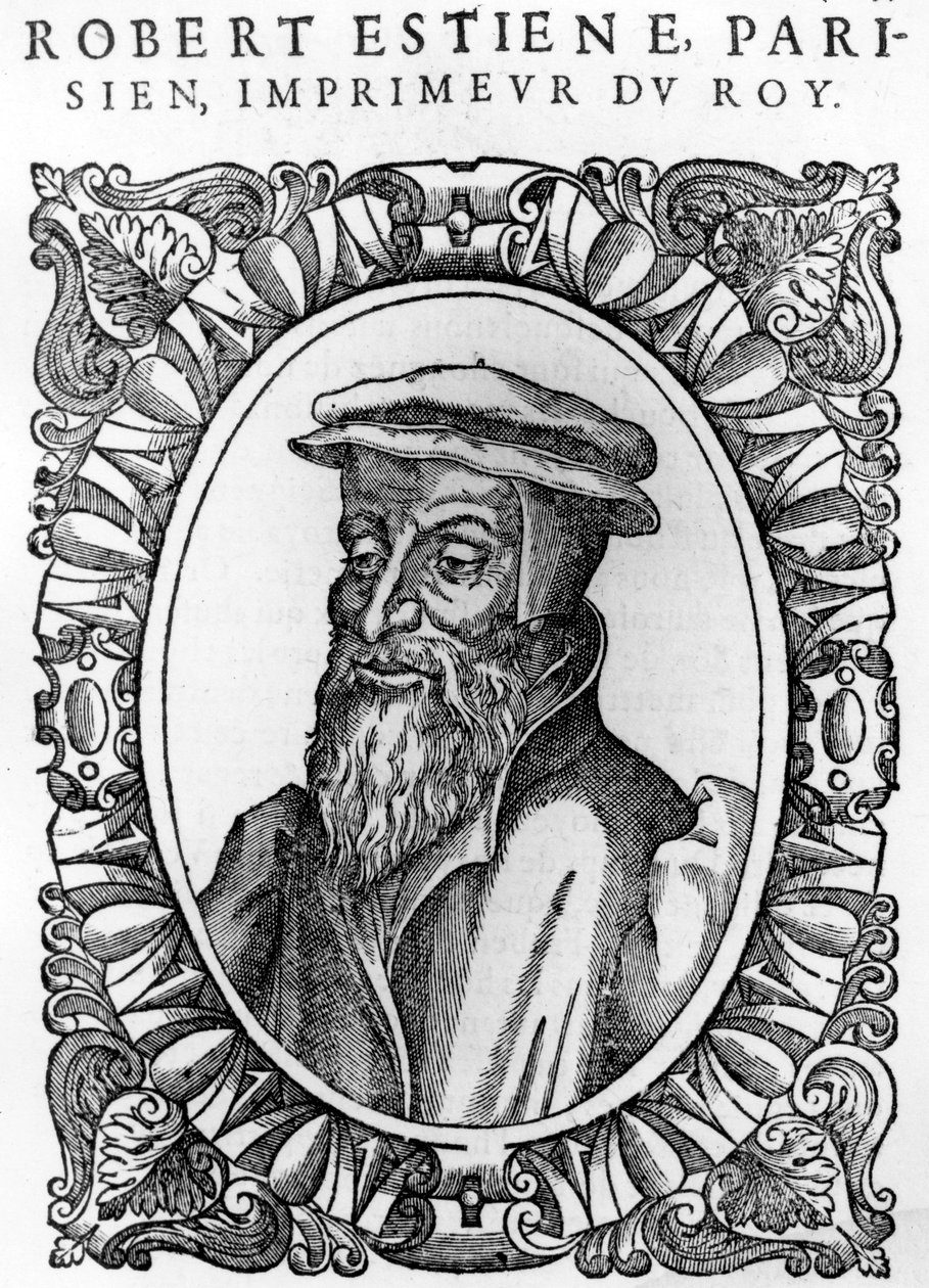 Porträtt av Robert Estienne, av Andre Thevet
