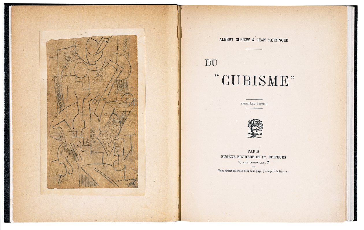 Frontispice och titelblad till "Du "Cubisme"" av Albert Gleizes och Jean Metzinger av Andre (after) Derain