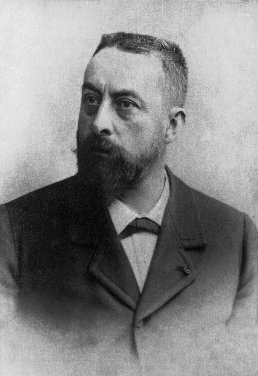 Alfred Nicolas Rambaud (1842-1905) , fotograferad mellan 1880-1895, hämtad från samlingen Felix Potin, 500 samtida celebriteter , fransk politiker Frankrike av Andre Adolphe Eugene Disderi