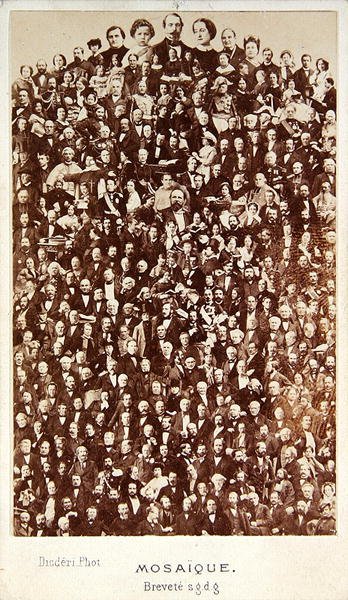 Personalities of the Second Empire, ca 1860 (sepiafotomontage) av Andre Adolphe Eugene Disderi