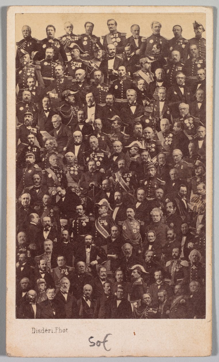 Utan titel (franska militära hjältar och politiska ledare) av Andre Adolphe Eugene Disderi