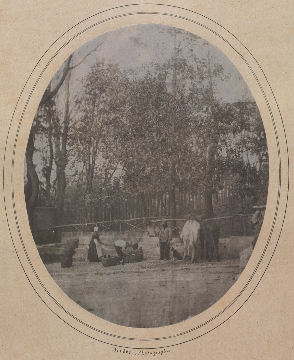 Village Scene (Södra Frankrike) av Andre Adolphe Eugene Disderi