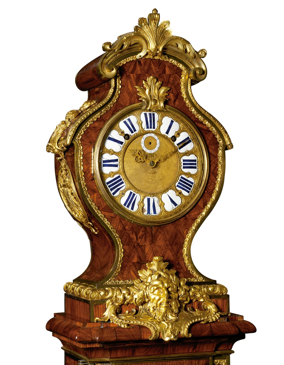 Detalj av en Regence quarter slående regulator, urverket av Thuret, c.1720 (ormolu monterad, Boulle-mässing inlagt blåtonat horn & kingwood) (se även 469017) av Andre Charles (attr. to) Boulle
