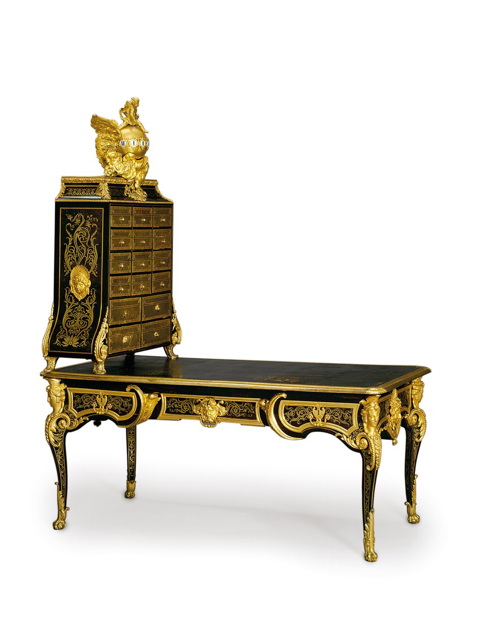 Louis XV byrå plat och kartong, 1725-50 av Andre Charles Boulle